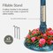 Best Choice Products Solar Outdoor Bird Bath Pedestal Fountain Garden Decoration w/ Fillable Planter Base
